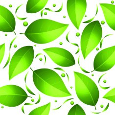 Green leaves seamless pattern N7