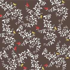 leaf and bird pattern background