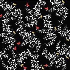 leaf and bird pattern background N2