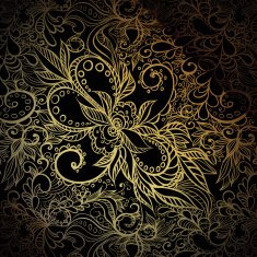 vector golden seamless pattern