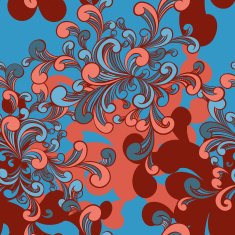 beautiful vector seamless pattern with swirls N7