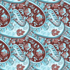 beautiful green paisley seamless background N3