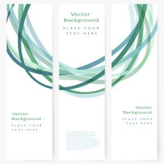 Set of abstract template banner N11