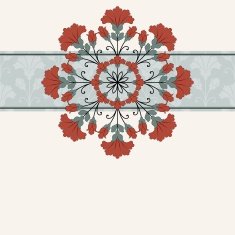 Invitation card with floral ornament N28