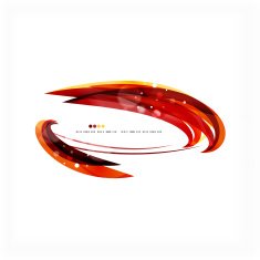Red orange bright feather lines concept N15