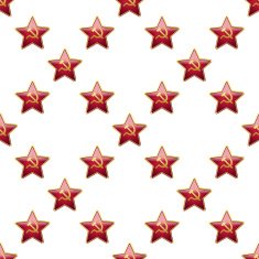Universal Vector Badge Soviet Union Stars Seamless Patterns Tiling N3