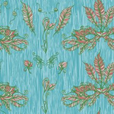 seamless pattern with feathers and other elements 6