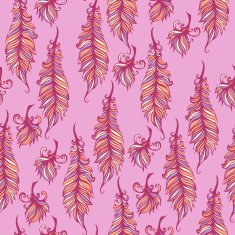 seamless pattern with feathers and other elements 2