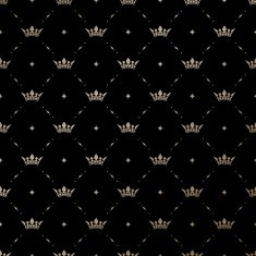 Seamless vector gold pattern with king crowns N4