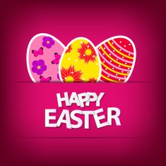 Happy Easter Spring Background Vector Illustration N27