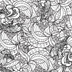 Vector black and white ornamental floral background Pattern for your N2