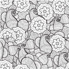 Vector black and white ornamental floral background Pattern for your N3