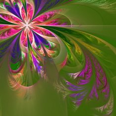 Diagonal symmetric multicolor fractal tracery Collection - frosty pattern