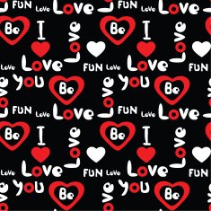 decorative seamless pattern with love symbols