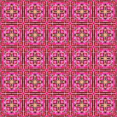 seamless mosaic of geometric ornament with pink squares
