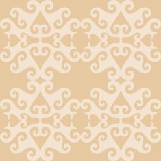 Seamless eastern beige ornamental wallpaper