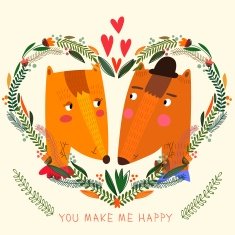You Make My Happy card in bright colors