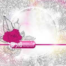 floral background with flowers and swirls N2