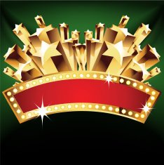 beautiful vector label sign with stars N3