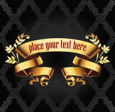 Vector decorative ornamental background with golden elements N15