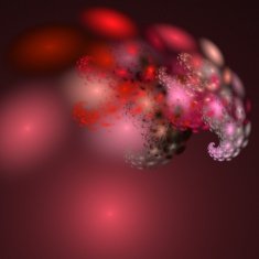 Pink alien invasion fractal generated background