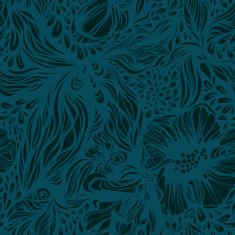 Fantasy abstract floral seamless pattern N17
