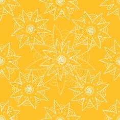 Seamless pattern with ethnic abstract flower N2