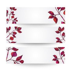 Banner floral ornament N3