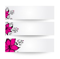 Banner floral ornament N4