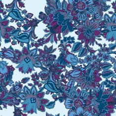 Seamless pattern with ornament flowers