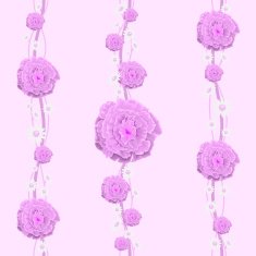 Floral wallpaper is for a child's room