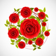 Flower rose label
