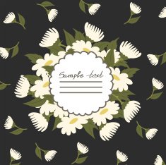 Vector picture with daisies N6