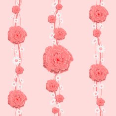 Floral wallpaper is for a child's room N3
