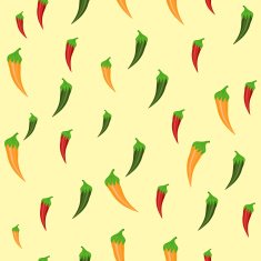 Seamless background with cartoon peppers