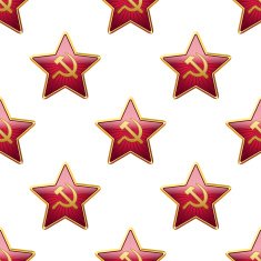 Universal Vector Badge Soviet Union Stars Seamless Patterns Tiling N5