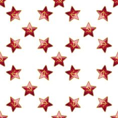 Universal Vector Badge Soviet Union Stars Seamless Patterns Tiling N7