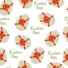 vector pattern with Easter decorations N5