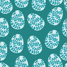 vector pattern with Easter decorations N7