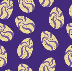 vector pattern with Easter decorations N12