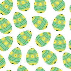 vector pattern with Easter decorations N15