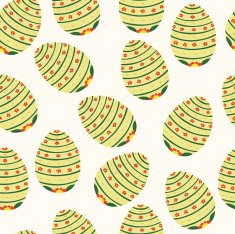 vector pattern with Easter decorations N16