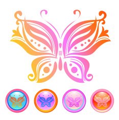 Vector design of butterfly N2