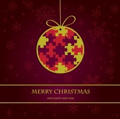 Christmas card with holiday elements N2