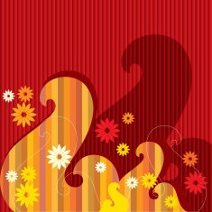 Abstract floral decorative background - Illustration