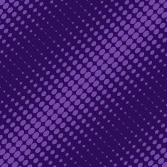 Diagonal halftone of purple oval dots on a background