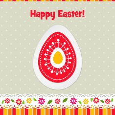 Template Easter greeting card N10