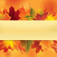 Autumn frame with leaves Fall maple leaf background copy space