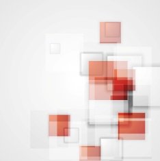 Tech background with red squares