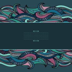 Candy Striped Waves Abstract Background N2